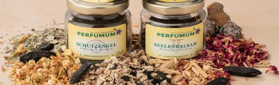 Shop-Banner von PERFUMUM - die Tiroler Harzmanufaktur